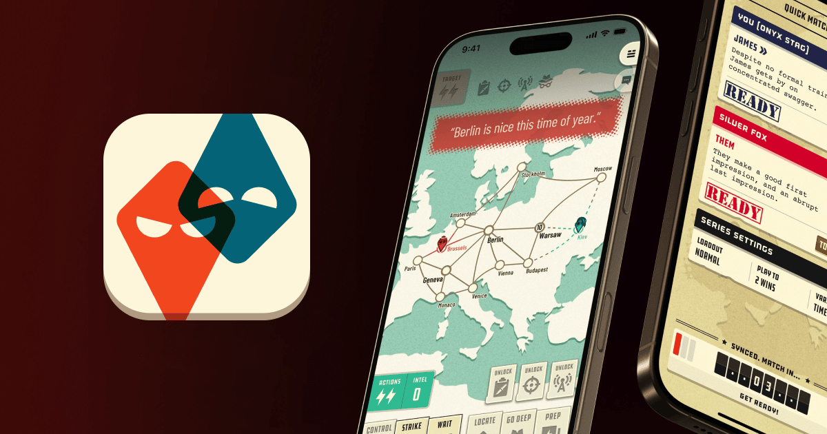 Steamclock's case study for Two Spies